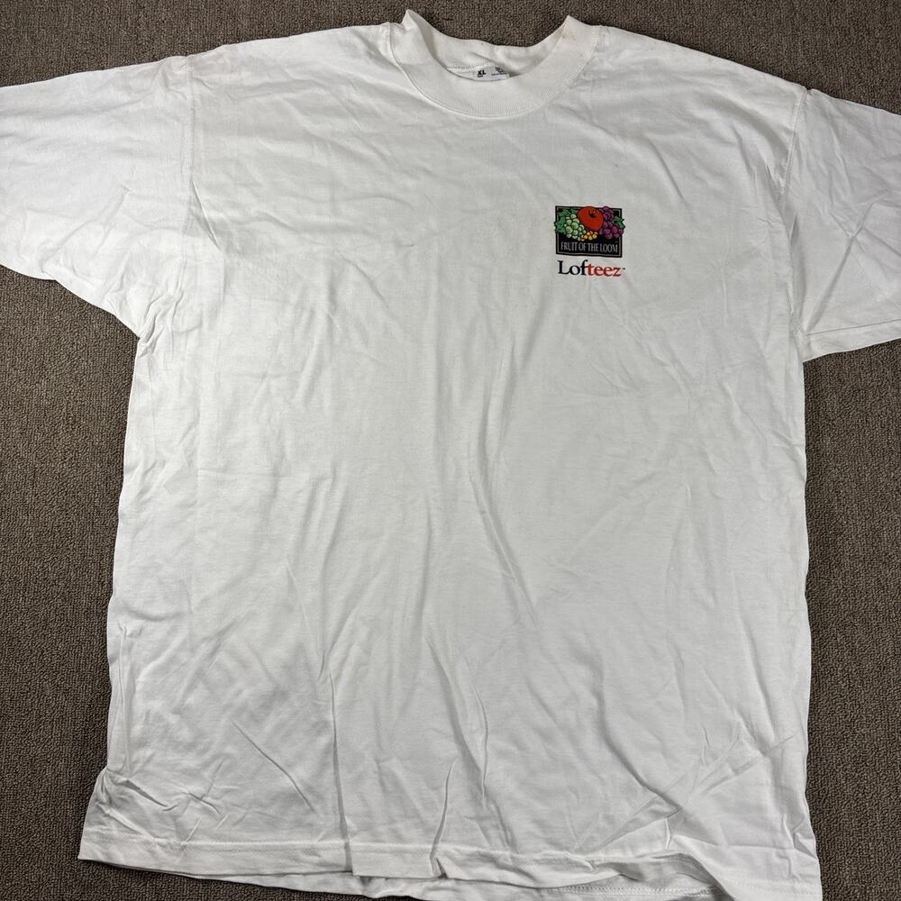Vintage Lofteez Promotional Logo Blank T-shirt Salesman Sample XL White